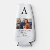 Foto aus weißer Gastgeschenk Hochzeit Cooler Flaschenkühler (Vorderseite)