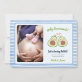 Foto Avocado Gender Neutral Twins Baby Dusche Einladung (Vorderseite)