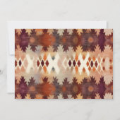 Foto Aztec Tribal Brown Ethnic Western Wedding Save The Date (Rückseite)