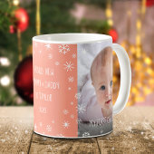 Foto Baby 1. Junge Mutter Weihnachten Vater Maßges Kaffeetasse