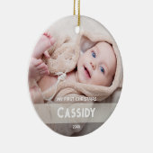 Foto Baby 1. Weihnachten Keramik Ornament (Rechts)
