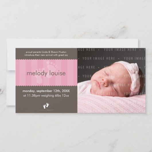 FOTO BABY ANKÜNDIGUNG: Happy Fees 1L Ankündigung (Vorderseite)