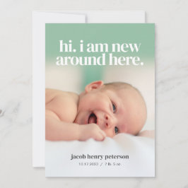 Foto Baby Ankündigung oder Geburtserklärung