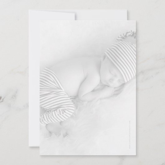 FOTO BABY ANNOCEMENT einfaches, modernes hello Skr Ankündigung (Rückseite)