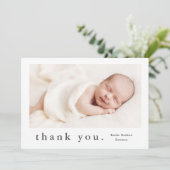 Foto Baby Dankeskarte (Stehend Vorderseite)