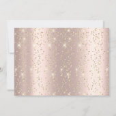 Foto Baby Dusche Geburtstag Rose Gold Confetti Einladung (Rückseite)