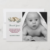 Foto Baby Es ist kalt draußen Winter Baby Dusche Dankeskarte (Vorderseite)