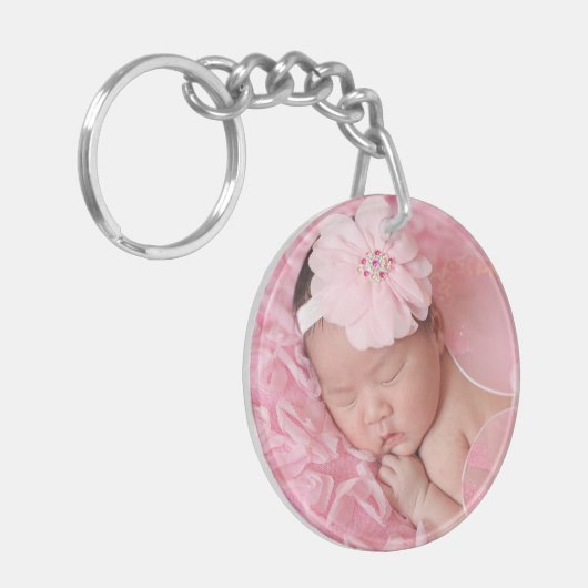 Foto Baby ganz einfach minimalistisch Schlüsselanhänger (Vorderseite links)