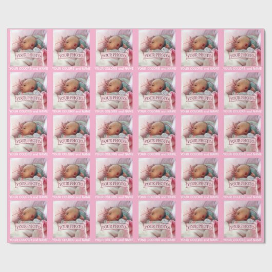 FOTO Baby-Geschenk-Verpackungs-Papier, Ihre Geschenkpapier (Flach)