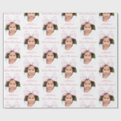 Foto Baby Girl Erste Weihnachtsfeier Geschenkpapier (Flach)