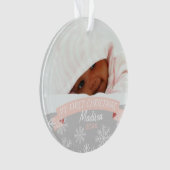 Foto | Baby Girl First Christmas Ornament (Vorderseite)