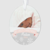 Foto | Baby Girl First Christmas Ornament (Vorderseite)