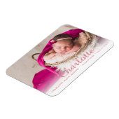 Foto Baby Girl Geburtshinweis Magnet (Linke Seite)