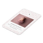 Foto Baby Girl Name Geburtsankündigung Magnet (Linke Seite)