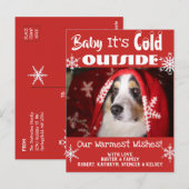 Foto "Baby It's Cold Outside" hinzufügen Postkarte (Vorne/Hinten)