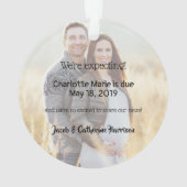 Foto-Baby-Mädchen-Rosa des Wunder-Ultraschall-2 Ornament (Rückseite)