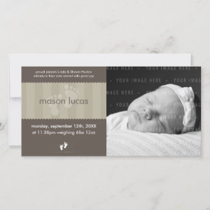 FOTO-BABY-MITTEILUNG:: glückliche Füße 8L Ankündigung