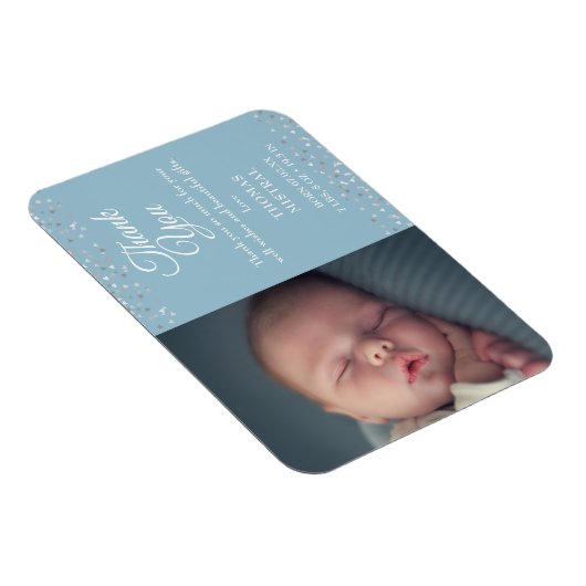 Foto Baby Script Danke Geburtserklärung Magnet (Rechte Seite)