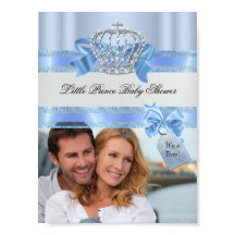 Foto Baby Shower Boy Blue Little Prince Crown hinz