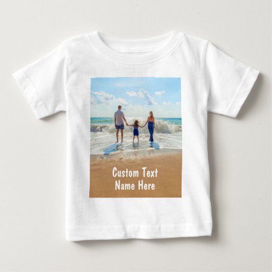 Foto Baby-T - Shirt mit Text benutzerdefiniert (Vorderseite)