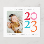 Foto Baby Vielen Dank, dass Sie die Ankündigung (Vorderseite)