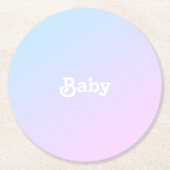 Foto Babydusche, Geburtstag anpassen Runder Pappuntersetzer (Vorderseite)