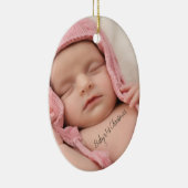 Foto Baby's 1. Weihnachtsdekoration Keramik Keramik Ornament (Rechts)