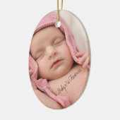 Foto Baby's 1. Weihnachtsdekoration Keramik Ornament (Links)