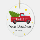 Foto Baby's First Christmas Ornament - Red Truck (Links)