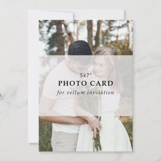 Foto Back for Soft Wildblume Vellum Hochzeit Einladung (Vorderseite)
