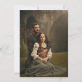 Foto Back Mocha und Cream Floral Save The Date (Rückseite)