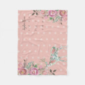 Foto Backdrop Baby Floral Dot Deer Antler BOHO Fleecedecke (Vorderseite)