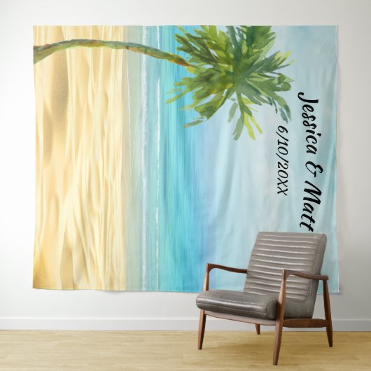 Foto-Background für Strand oder Hochzeit in Urlaub Wandteppich (Beispiel (Horizontal))