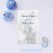 Foto Background Navy Blue Probe Dinner einladen Flyer (Einzeln)