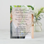 Foto Background Overlay - Hochzeitsankündigung Einladung (Stehend Vorderseite)