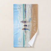 Foto Badehandtuch-Set mit Text anpassen Badhandtuch Set (Handtuch)