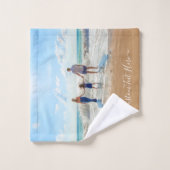 Foto Badehandtuch-Set mit Text anpassen Badhandtuch Set (Waschlappen)