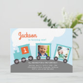 Foto-Bahn-Party Einladung (Stehend Vorderseite)