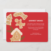 Foto Bakery Gingerbrett Vielen Dank für Ihre Urlau Einladung (Rückseite)