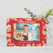 Foto Bakery Gingerbrett Vielen Dank für Ihre Urlau Einladung (Stehend Vorderseite)