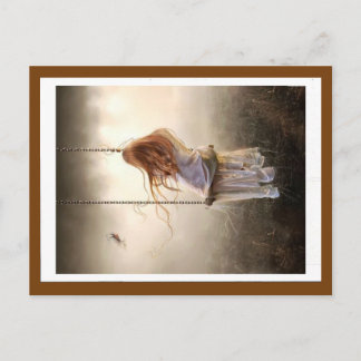 Foto balançoire bohême jeune fille rousse postkarte