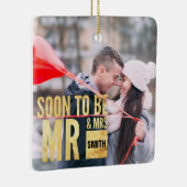 Foto bald, zum Herr und Frau Customized zu sein Keramikornament (Rechts)