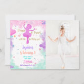 Foto Ballerina Einladung (Vorderseite)