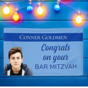 Foto-Banner! Benutzerdefinierter Bar-Mizwa-Banner Banner