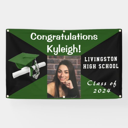 Foto-Banner für grünen und schwarzen Vinyl-Abschlu Banner (Horizontal)