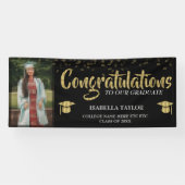 Foto-Banner für Schwarz und Gold-Abschluss Banner (Horizontal)