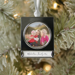 Foto Banner-Ornament Silber