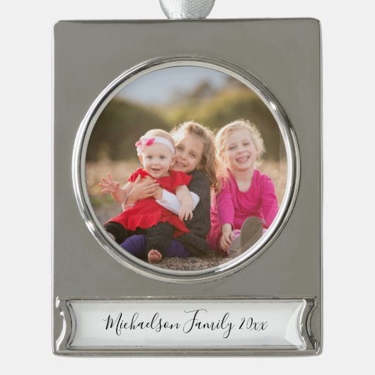 Foto Banner-Ornament Silber (Vorderseite)