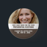 Foto-Banner politische Wahlkampfwerbung Button<br><div class="desc">Foto Banner Politische Kampagnen Werbung Abzeichen von der Business Card Store.</div>