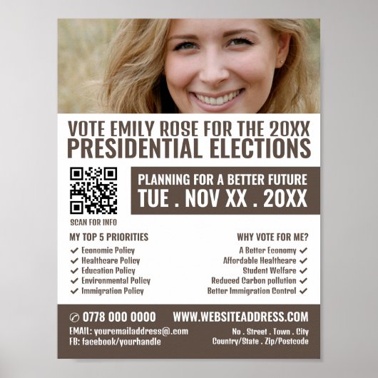 Foto-Banner politische Wahlkampfwerbung Poster (Vorne)